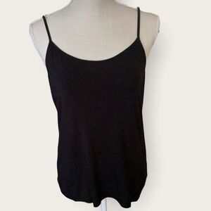 Marla Wynne Whimsigorh Black Sleeveless Sheer Tunic Top with Cami Size L